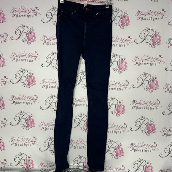 Paradise mine jegging pants denim dark blue skinny jeans high rise aritzia - Picture 2 of 13